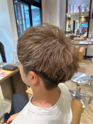ショート メンズ メンズ特化/フェザー パーマ 和哉のヘアスタイル