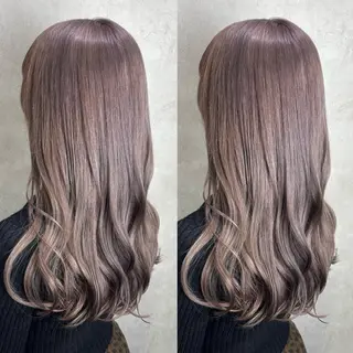 ロング カラー Rin♡透明感ピンク 🎀白肌ラベンダーのヘアスタイル