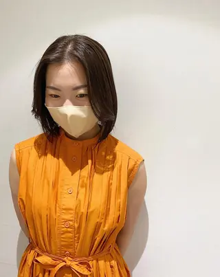 ミディアム カラー hamashima mireiのヘアスタイル