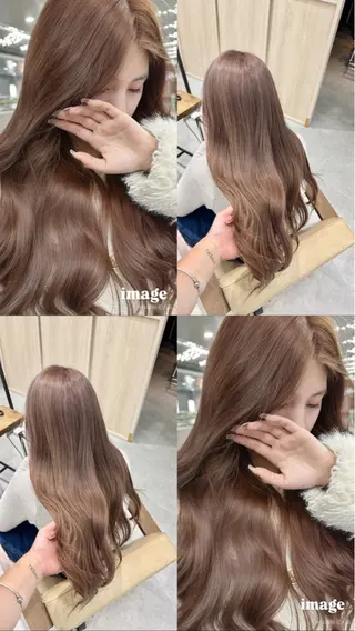 ロング カラー ブリーチなしwカラー /艶カラー/oukaのヘアスタイル
