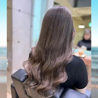 ロング カラー ヘアアレンジ 韓国ヘア❌艶髪🫧羽 🪽エク人気No1◎のヘアスタイル