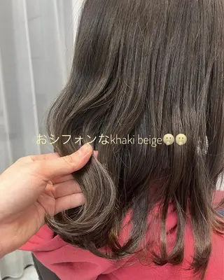 セミロング カラー 大場 友稀のヘアスタイル