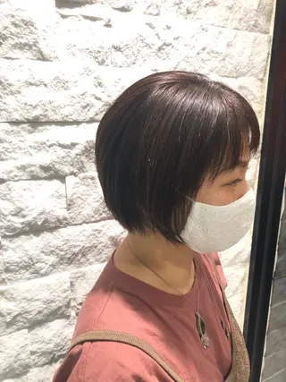 ショート カラー パーマ メンズ ✨髪質改善ストレート ×ミニボブ✨萩原　翼のヘアスタイル