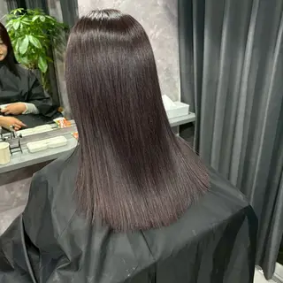 ミディアム カラー nameless髪質 改善ブリーチ心斎橋のヘアスタイル