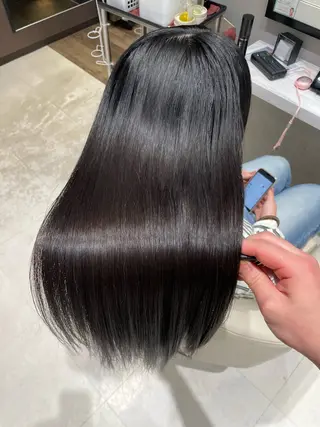 ロング パーマ k-twoたき✨艶感 カラー／美髪矯正のヘアスタイル