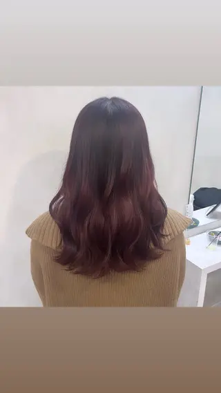 セミロング カラー 杉田 涼のヘアスタイル