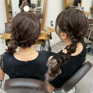 ヘアアレンジ 博多⌇お呼ばれヘア⌇ 透明感カラー⌇菅泉美のヘアスタイル