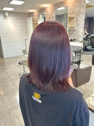 ミディアム 縮毛矯正✖髪質改善 仁木伸明のヘアスタイル