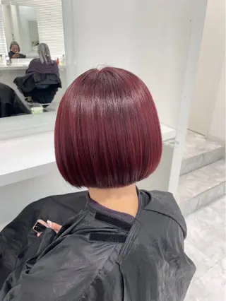 ショート カラー うる艶ストレート♡透 明感カラー♡かずまるのヘアスタイル