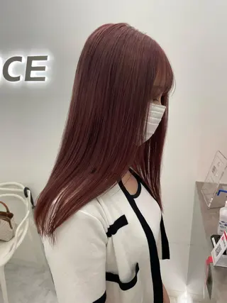 ミディアム カラー 渋谷人気1位✨カラー 縮毛、髪質改善のヘアスタイル