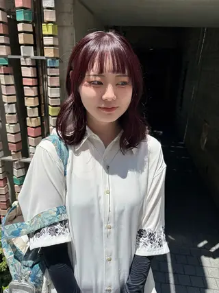 ミディアム 【美ボブ.艶カラー. 梅田茶屋町】midoのヘアスタイル