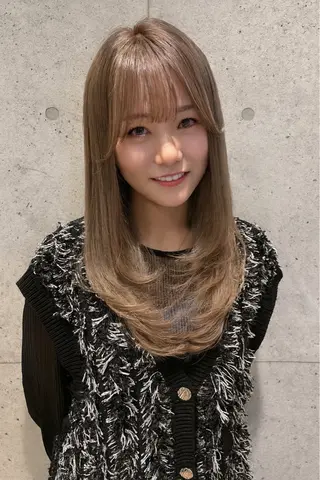 ロング カラー 髪質改善/縮毛矯正 レイヤー/松川匠のヘアスタイル