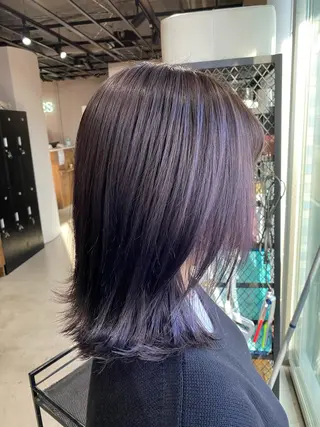 セミロング カラー yuuka🌻 ハイライト/艶カラーのヘアスタイル