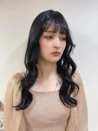 カラー ロング Reflet 新宿/プルエクステのヘアスタイル