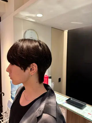 ショート パーマ メンズ カルマパーマ韓国ヘア shiryuのヘアスタイル
