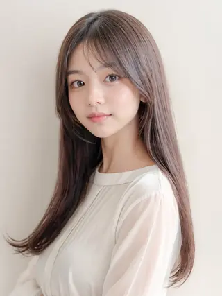 ロング 大人可愛いレイヤー 大田のヘアスタイル