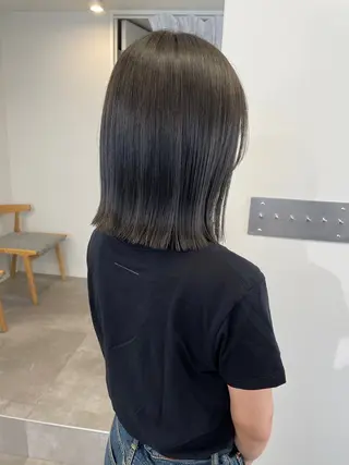 ミディアム カラー 🫧透明感カラー/ ボブ/小笠原汐海🪽のヘアスタイル