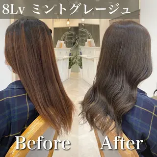 ロング カラー ブリーチなし✨艶髪 カラー𓃲YAGIのヘアスタイル