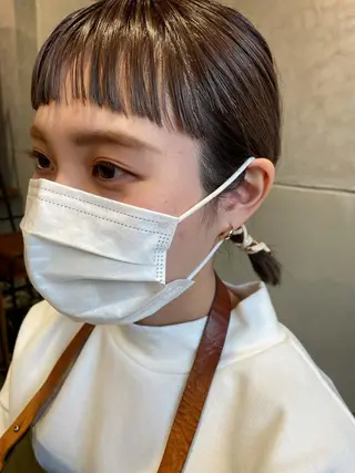 ミディアム さの あやねのヘアスタイル