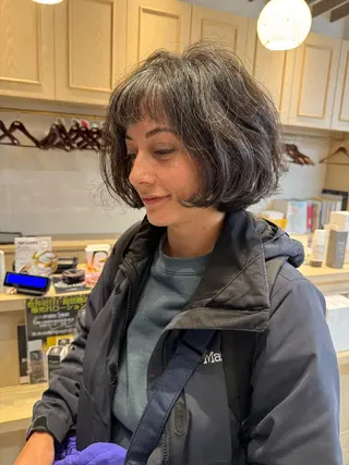 ショート パーマ ショート/ボブ パーマ/中原のヘアスタイル