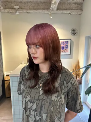 ロング カラー HANAME 原宿美容室のヘアスタイル