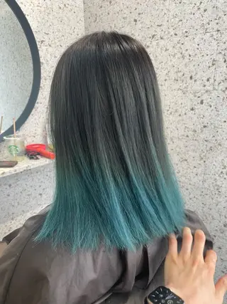 セミロング カラー SHOTO ハイトー ン/ブロンドカラーのヘアスタイル