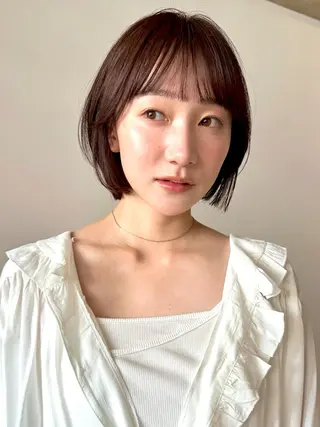 ショート カラー パーマ kazuki【顔周り ×レイヤーカット】のヘアスタイル