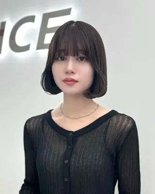 ショート カラー ヘアアレンジ 縮毛矯正🤍 盛れるボブ/ひかりのヘアスタイル