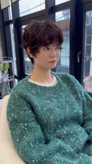 ショート パーマ benji 学芸大学所属・朝が楽なパーマ 🌱ショート/緒方椋のヘアスタイル