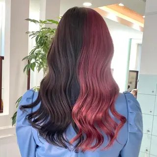 セミロング カラー ヘアアレンジ 🧸ハイトーン🧸 ゆっきー🧸のヘアスタイル