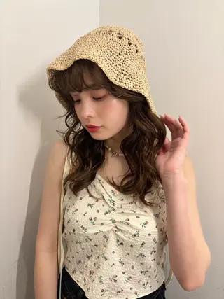 セミロング カラー ブリーチなしWカラー ／レイヤー🎀マリノのヘアスタイル