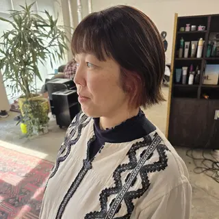 ショート カラー ハヤシ マユ ✂ 府中美容室のヘアスタイル
