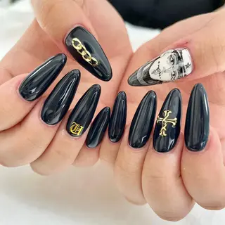 ロング 池袋痛ネイル Nok. 渡辺のネイルデザイン