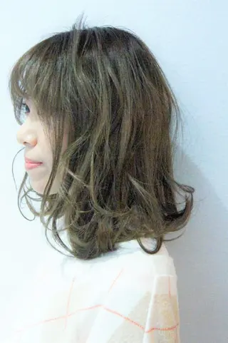 ミディアム カラー パーマ ヘアアレンジ terra✂️川嶋 大輔のヘアスタイル