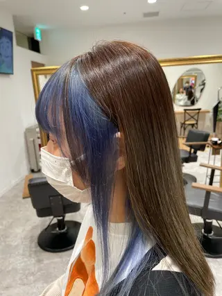 カラー 矯正パーマ、ベージュ ボブカット🫧のヘアスタイル