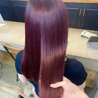 ロング カラー うる艶カラー /縮毛矯正✨レオンのヘアスタイル