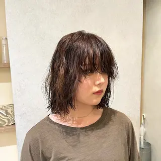 ミディアム パーマ 🌿‬ナチュラル/パ ーマヘア/蒼真🍃のヘアスタイル