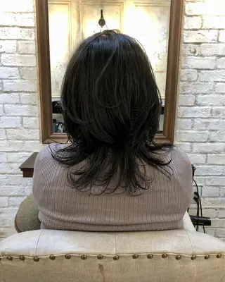 ミディアム カラー 鷺沼駅徒歩1分 キシタクのヘアスタイル