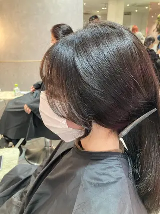 ロング カラー パーマ レイヤー/ミディアム /ボブ/新宿のヘアスタイル