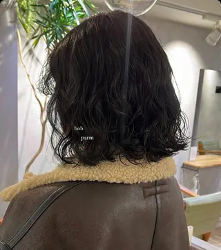 ミディアム パーマ モモ🍑 レイヤー/ボブ/暖色のヘアスタイル