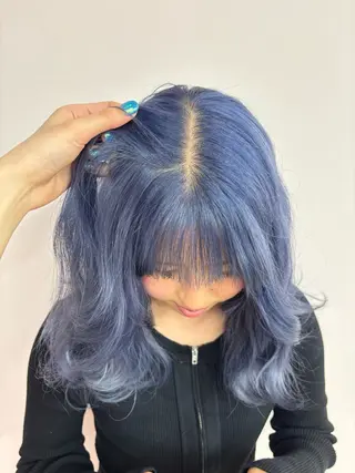 ミディアム カラー 田中麻鈴/ハイトーン /ミルクティーのヘアスタイル