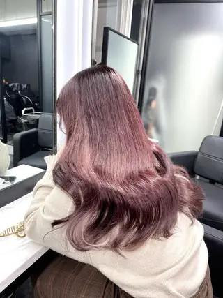 セミロング カラー 髪質改善/堀江 ケアカラーtoshiのヘアスタイル