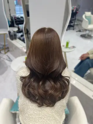 ロング カラー 𝑹𝒊𝒉𝒐🎀 名駅/大人韓国ヘアのヘアスタイル