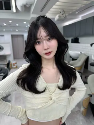 セミロング 映える顔まわり/前髪 特化 💗 ユキマのヘアスタイル