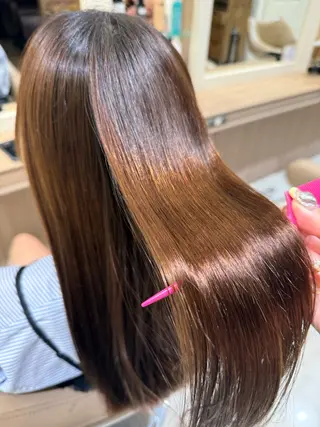 セミロング パーマ 韓国ヘアメイク🎀/ 縮毛矯正✨山本媛香のヘアスタイル