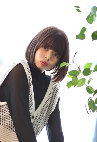 ショート カラー パーマ ヘアアレンジ 🖤小顔ボブ/ウルフ レイヤー🖤山本諒のヘアスタイル