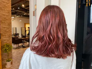 セミロング カラー 吉田 聡一のヘアスタイル