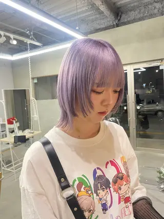ミディアム カラー 前橋 姫奈のヘアスタイル