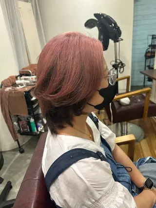 ミディアム カラー メンズパーマ 髪質改善☆有馬のヘアスタイル