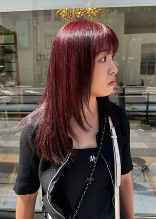 セミロング カラー CHIC 蘭のヘアスタイル